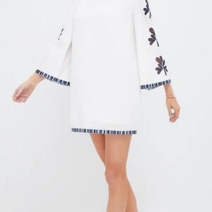 White Floral Embroidered Dress